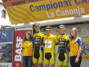 Podio élite del Campeonato catalán./Foto FCC
