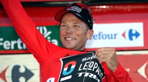 Horner, en un podio de la Vuelta © Unipublic