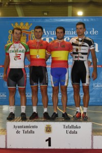 Podio persecución masculina. /Foto RFEC