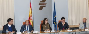 De izquierda a derecha, Miguel Indurain, Javier Bardají, María Seguí, Josep Alfonso y  Javier Olave. 
