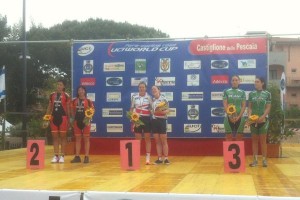 Podio de los tándem de féminas