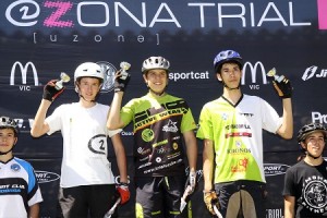 Podio cadete con Marc Seuba, Martí Aran y Joan Martín. 