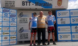 Susana Alonso y Javier Busto, campeones de Galicia de BTT Maratón.