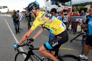 Así llegó Froome a meta @Skycycling