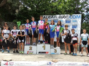 Podio de la Cronoescalada Cala de Deià.