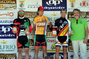 Podio final tras la fallida etapa de Osuna.