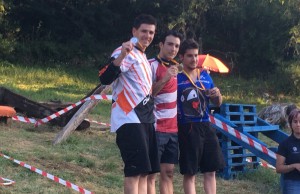 Podio élite del Campeonato regional de trial.
