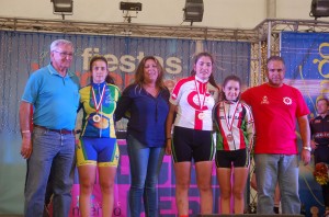 Podio con las campeonas féminas cadete. © Manuel Castillo