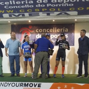 Podio de féminas con Chus Barros, Paula Sanmartín y Lucía Vázquez.