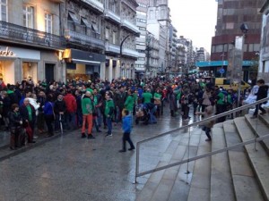 Concentración en Vigo en apoyo a Diego González.
