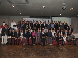 Los galardondos en la Gala del Ciclismo Murciano © FCRM