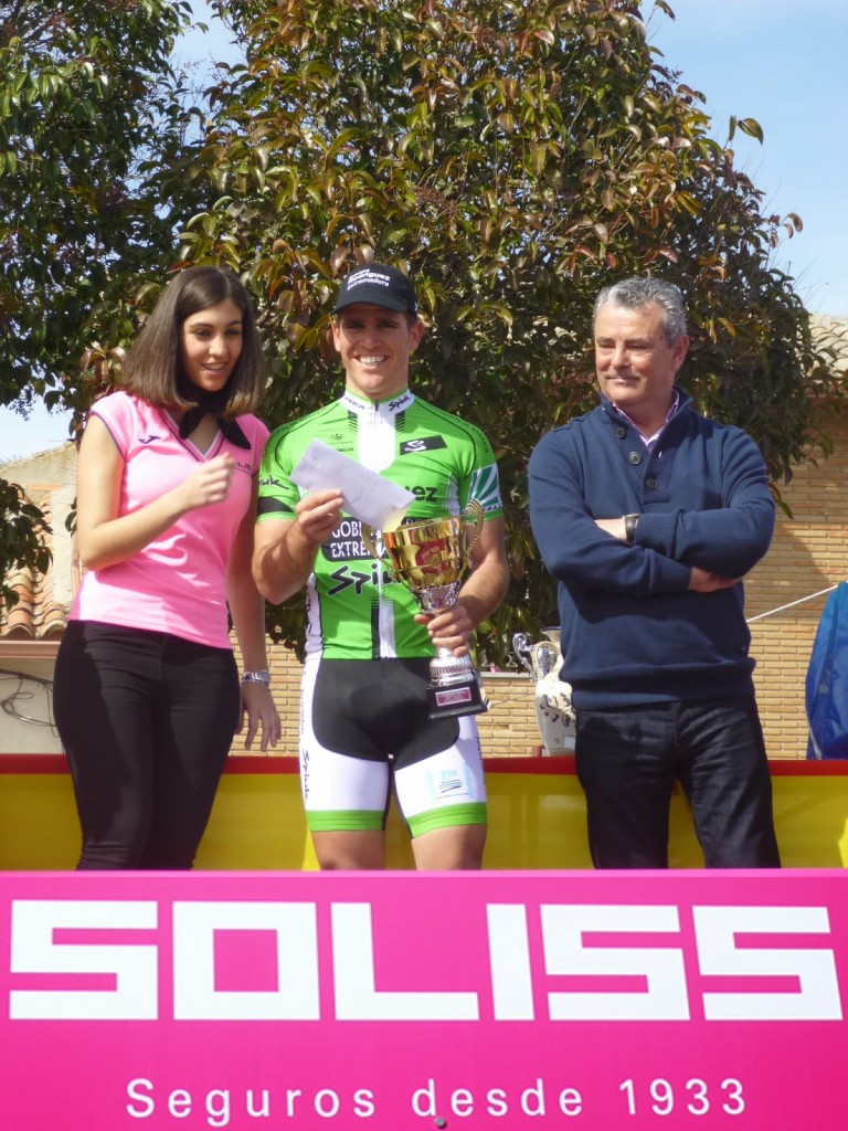 Daniel Sánchez, en el podio de la prueba toledana.