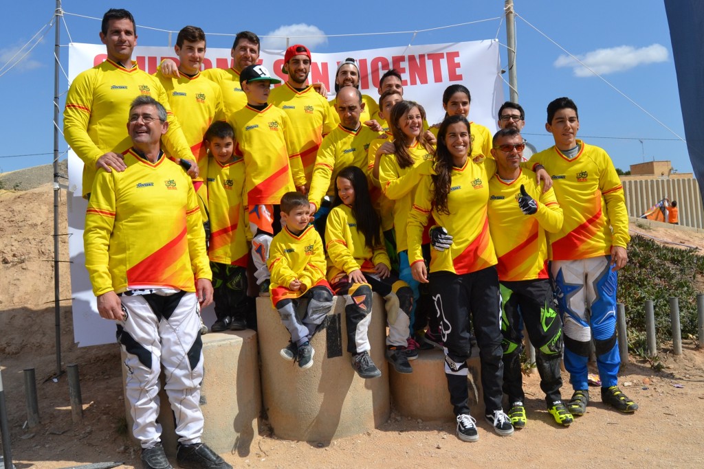 Podio con los líderes de la Copa de España de BMX © RFEC