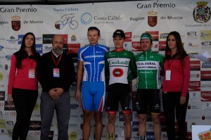 Podio de la segunda etapa, en Mazarrón © FCRM