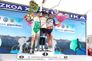 Podio de la Gipuzkoa Klasika 2014.