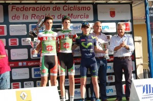 Podio en Puerto Lumbreras con Bennassar entre Howley y Gornals © Valverde Team