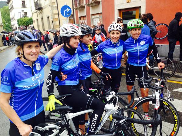 El equipo de féminas, con Ruano, Soto, Somarriba, Gorostidi y Vilajosana.