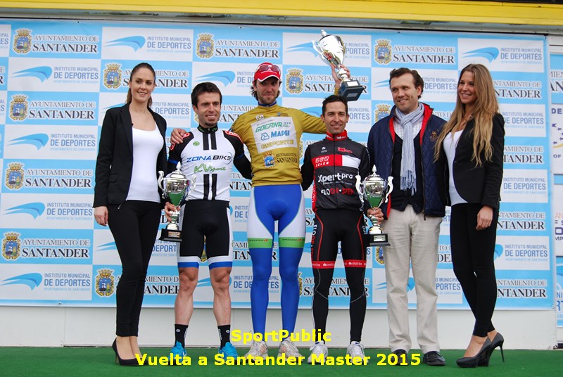 Podio final de la Vuelta a Santander Máster 2015