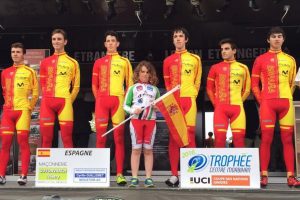 La selección española, en la prueba francesa © RFEC