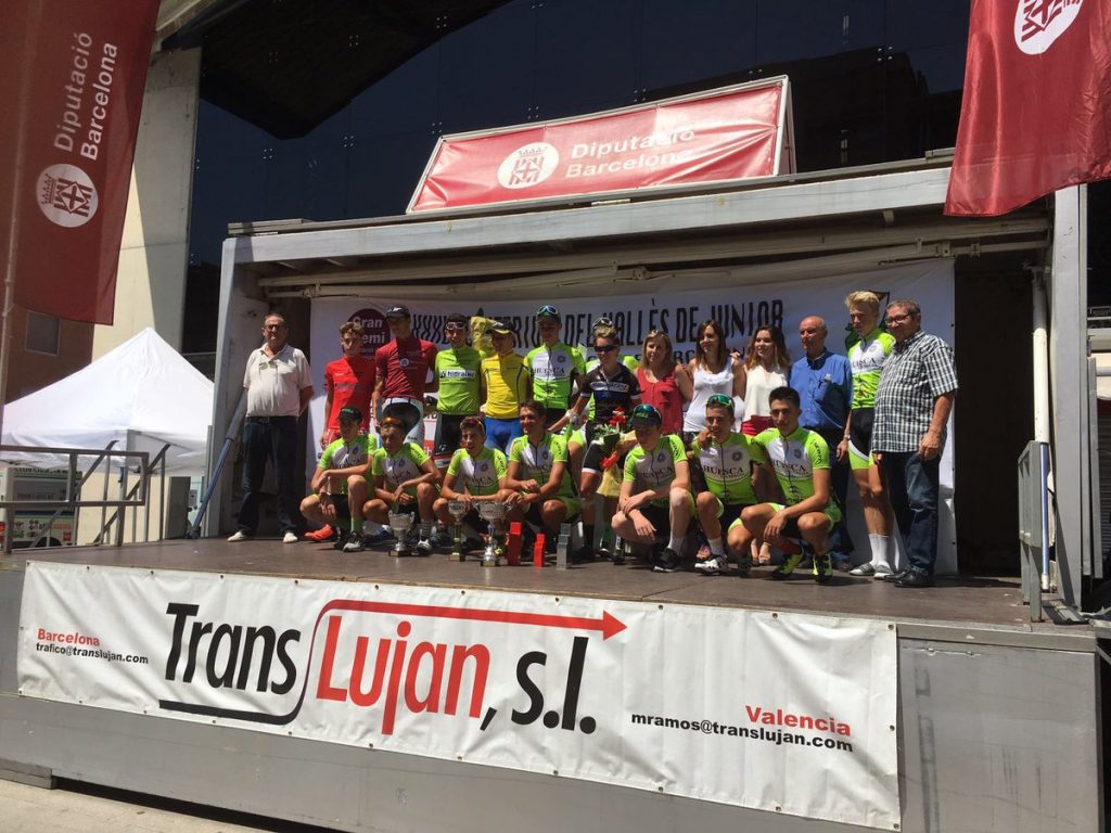 Podio al completo del Critèrium del Vallès © CC Mollet