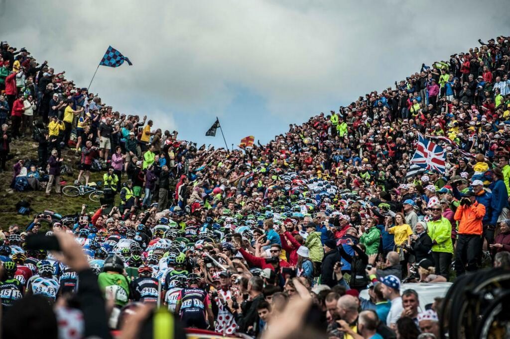 Imagen icónica del apoyo popular que tuvo la visita del Tour en 2014 a Yorkshire