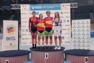 Podio puntuación féminas con Ana Usabiaga, Gloria Rodríguez, Catalina Rayo y Ziortza Isasi © RFEC
