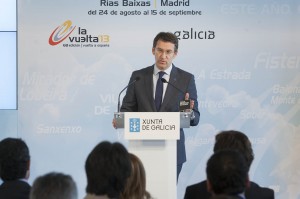 El presidente de Galicia, durante el acto / Foto web Xunta