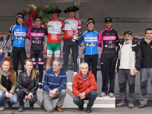 Podio final de los Campeonatos de Euskadi. /Foto FVC