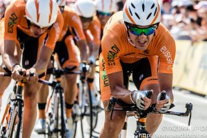 Gorka Izagirre, en pleno esfuerzo / Foto Euskaltel