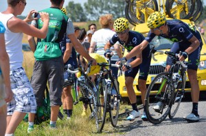 El percance de Valverde / Foto Tour