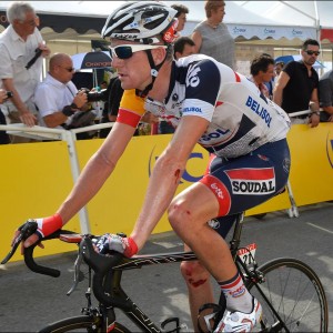 El belga, ayer en la meta / Foto Lotto