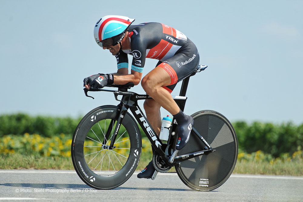 Cancellara, durante la crono / Foto Vuelta Austria
