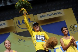 Froome, en el podio / ASO