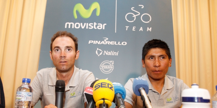 Valverde y Quintana, en la rueda de prensa / Foto Movistar