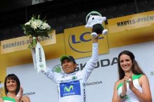 Quintana, en el podio / Foto Tour