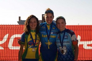 Podio del Campeonato de Asturias de féminas.