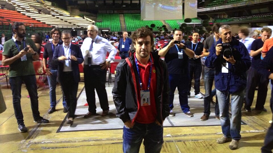 Fernando Alonso, en la sala de prensa del Mundial © Toscana2013