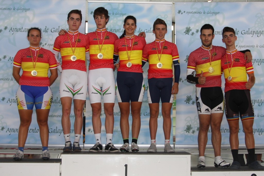 Campeones de puntuación y keirin.