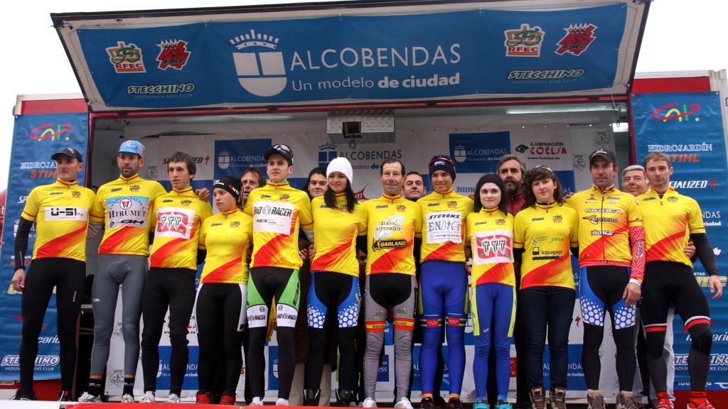 Podio final de la útlima Copa España CX en 2012 © RFEC