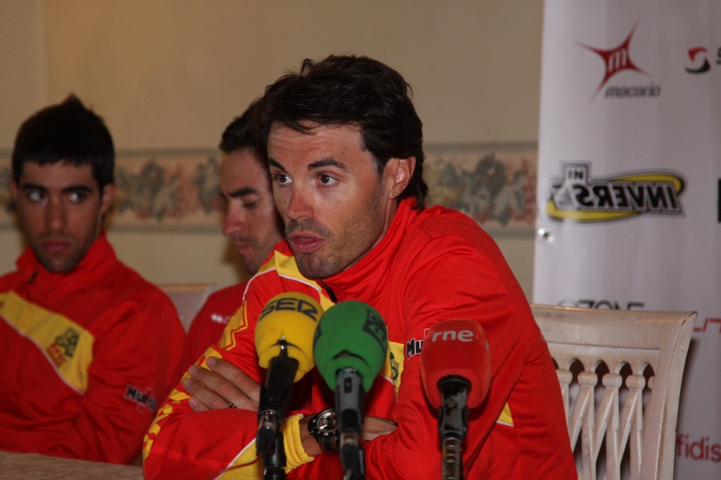 Samuel Sánchez, en la rueda de prensa © RFEC