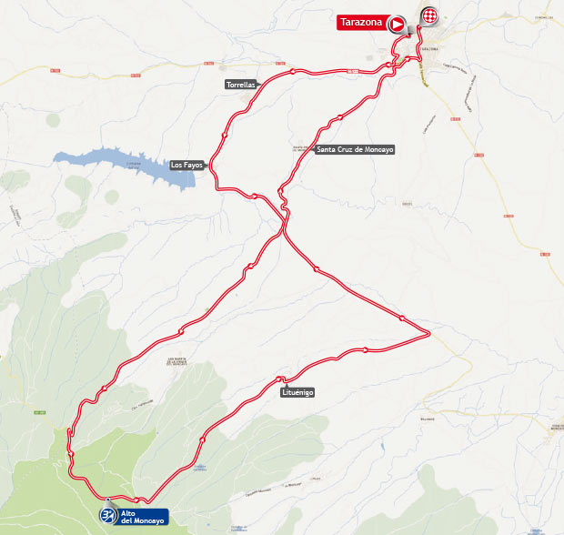 Mapa de la 11ª etapa de la Vuelta a España © Unipublic
