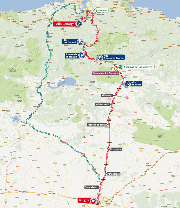 Mapa de la 18ª etapa de la Vuelta a España © lavuelta.com