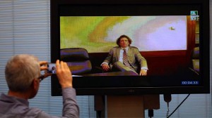 Hamilton, en la videoconferencia de la OP © rtve.es