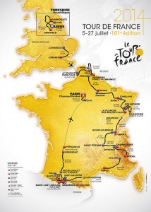 Mapa oficial de la edición 2014 © Tour Francia
