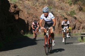 Lejarreta en su última presencia en La Cicloturista del 2008. Foto Iñaki Lopetegi