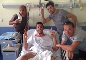 Cedric Gracia se recupera en el hospital. © facebook