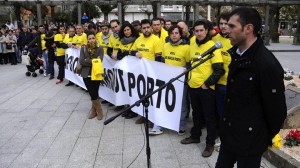 Imagen del acto de apoyo a Marque © Faro de Vigo