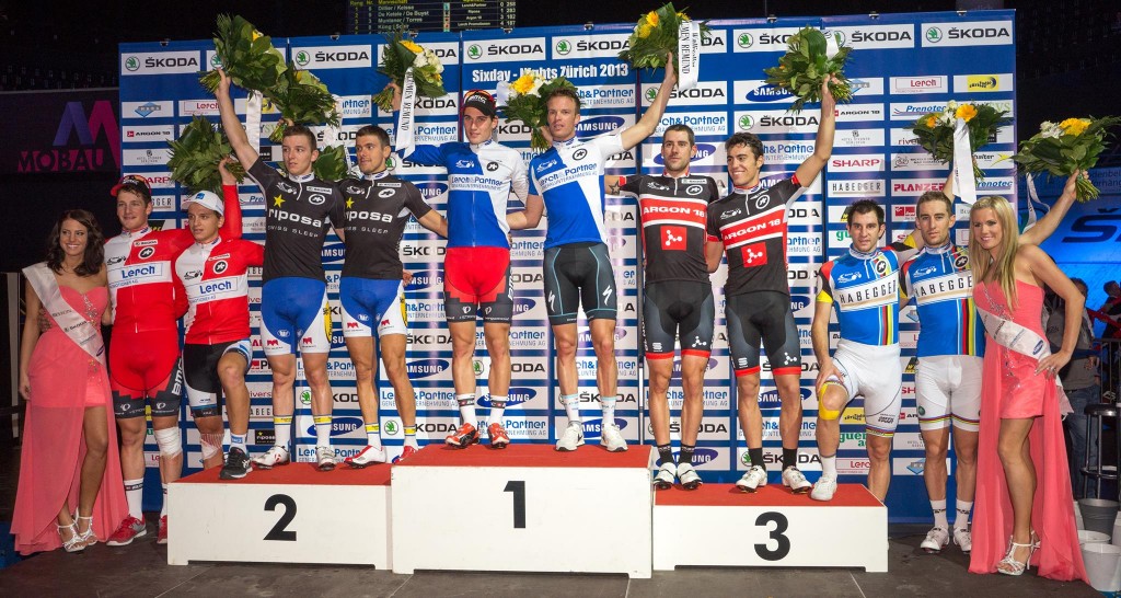 El podio final de los 4 Días de Zürich