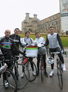 Astarloa, Olano, Freire e Indurain en Ponferrada