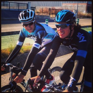 Verona y Urán, entrenando estos días © facebook